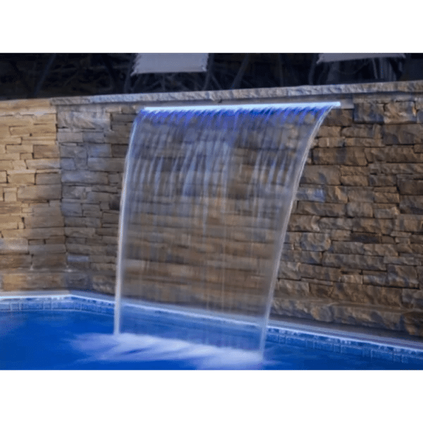 Cascada Laminar con LED para Piscinas