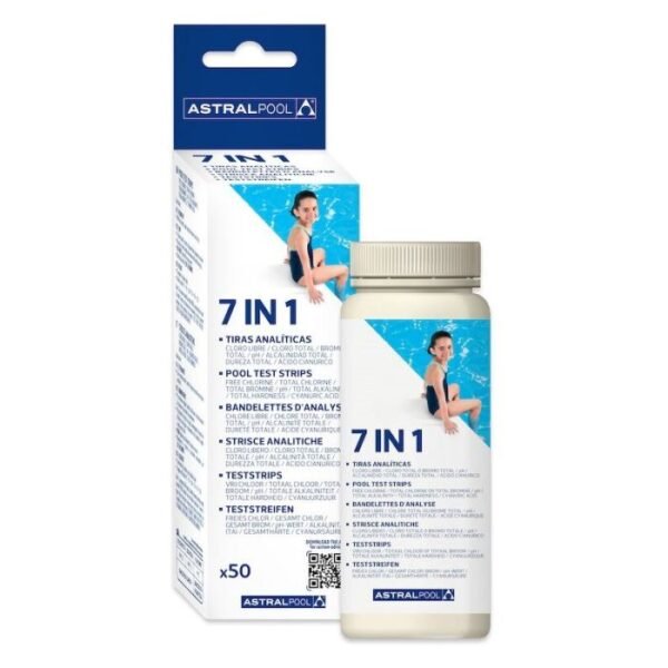 Tiras analíticas 7 en 1 AstralPool para análisis de agua de piscina