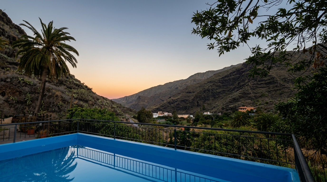 Piscina reformada con lámina armada en Tenerife
