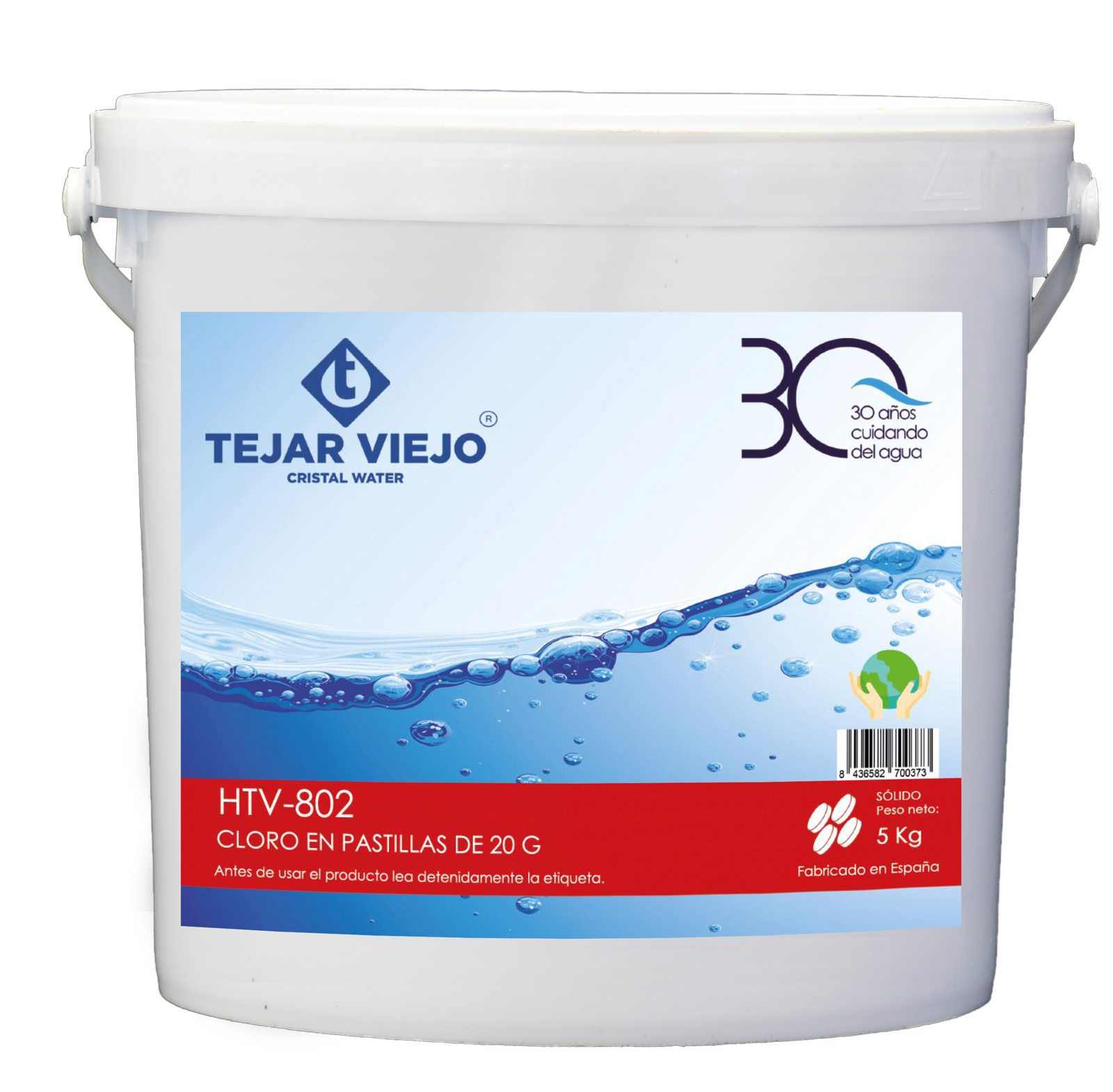 Pastillas de cloro sin sulfato de cobre HTV-802 Tejar Viejo 5 kg 1 HTV 802 5KG