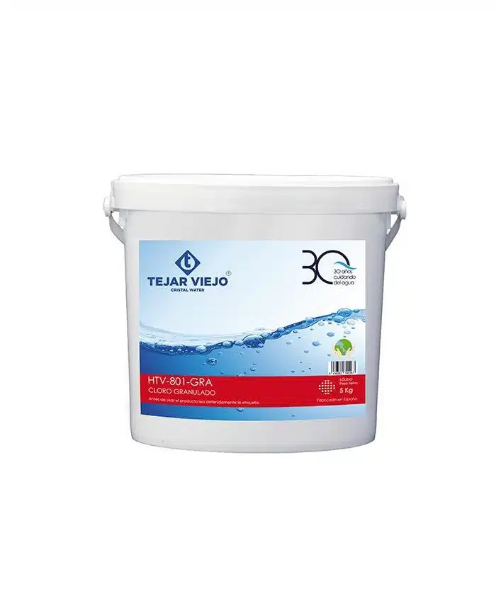 Cloro granulado disolución lenta HTV-801 Tejar Viejo 5 kg 1 Tu Piscina Tenerife Cloro granulado disolución lenta HTV-801 Tejar Viejo 5 kg