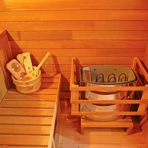 Sauna exterior Gaïa Nova 6 plazas (pack completo) 2 Sauna exterior Gaïa Nova 6 plazas (pack completo) - Imagen 2