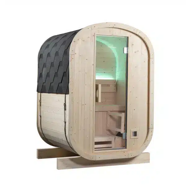Sauna exterior Gaïa Urban 2 plazas (pack completo) 3 auna-exterior-gaia-urban