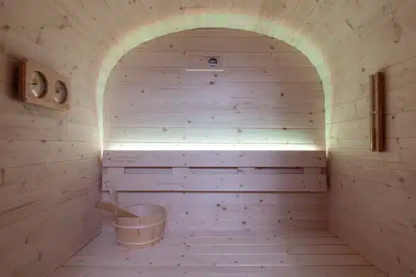 Sauna exterior Gaïa Urban 2 plazas (pack completo) 2 sauna-exterior-gaia-urban-interior-