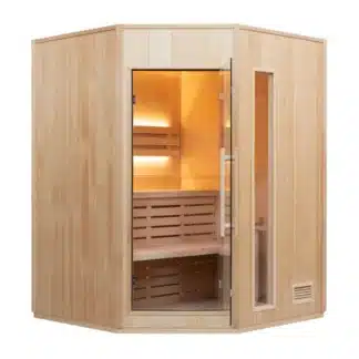 Sauna tradicional Vapor Zen 3 plazas angular